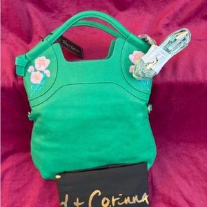 New Foley & Corinna Green Embroidered Women's Bag